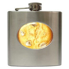 White Chocolate Chip Lemon Cookie Novelty Hip Flask (6 Oz) by WaltCurleeArt