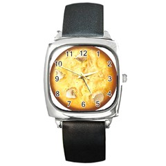 White Chocolate Chip Lemon Cookie Novelty Square Metal Watch by WaltCurleeArt