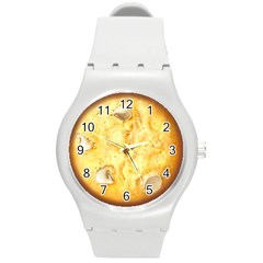 White Chocolate Chip Lemon Cookie Novelty Round Plastic Sport Watch (m) by WaltCurleeArt