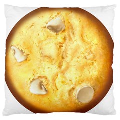 White Chocolate Chip Lemon Cookie Novelty Large Flano Cushion Case (one Side) by WaltCurleeArt