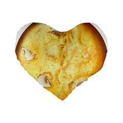 White Chocolate Chip Lemon Cookie Novelty Standard 16  Premium Flano Heart Shape Cushions by WaltCurleeArt