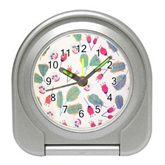 Hand Drawn Flowers Background Travel Alarm Clocks by TastefulDesigns