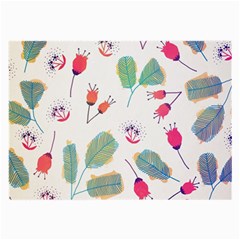 Hand Drawn Flowers Background Large Glasses Cloth by TastefulDesigns