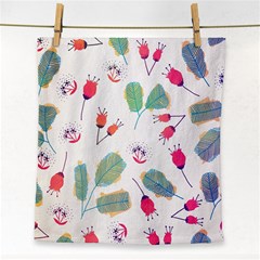 Hand Drawn Flowers Background Face Towel by TastefulDesigns