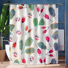 Hand Drawn Flowers Background Shower Curtain 60  X 72  (medium) 