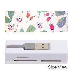 Hand Drawn Flowers Background Memory Card Reader (stick) 