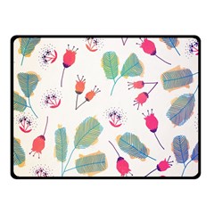 Hand Drawn Flowers Background Double Sided Fleece Blanket (small) 