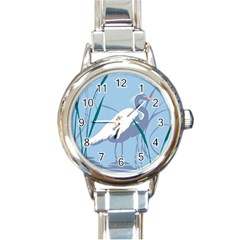 Egret Round Italian Charm Watch