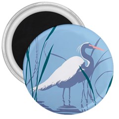 Egret 3  Magnets by WaltCurleeArt