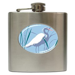 Egret Hip Flask (6 Oz) by WaltCurleeArt