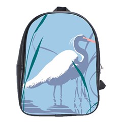 Egret School Bags(large)  by WaltCurleeArt