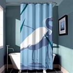 Egret Shower Curtain 36  x 72  (Stall)  Curtain(36 X72 ) - 33.26 x66.24  Curtain(36 X72 )