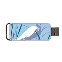 Egret Portable Usb Flash (one Side) by WaltCurleeArt