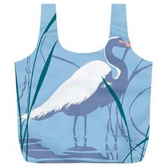 Egret Full Print Recycle Bags (l)  by WaltCurleeArt