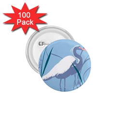 Egret 1 75  Buttons (100 Pack)  by WaltCurleeArt