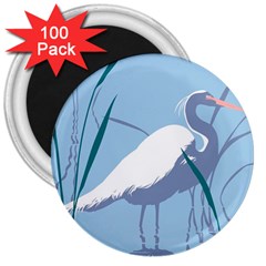 Egret 3  Magnets (100 Pack)