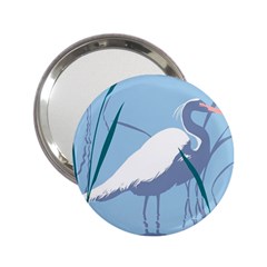 Egret 2 25  Handbag Mirrors by WaltCurleeArt