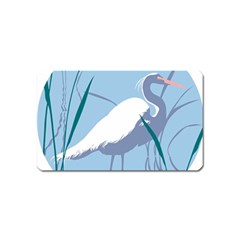 Egret Magnet (name Card) by WaltCurleeArt