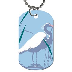 Egret Dog Tag (two Sides)