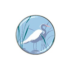 Egret Hat Clip Ball Marker by WaltCurleeArt