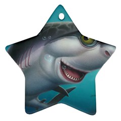 Sharky Ornament (star)  by WaltCurleeArt