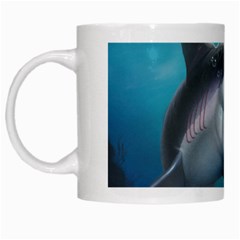 Sharky White Mugs by WaltCurleeArt