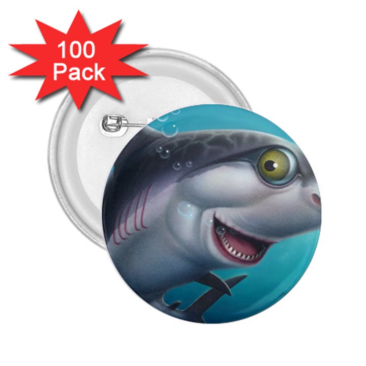 Sharky 2.25  Buttons (100 pack) 