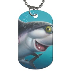 Sharky Dog Tag (one Side) by WaltCurleeArt