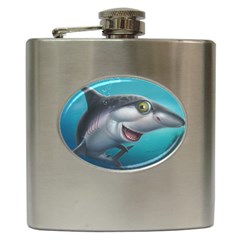 Sharky Hip Flask (6 Oz) by WaltCurleeArt