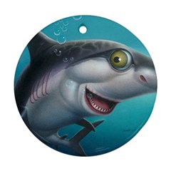 Sharky Round Ornament (two Sides)  by WaltCurleeArt