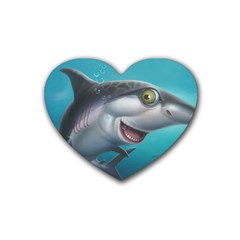 Sharky Heart Coaster (4 Pack)  by WaltCurleeArt