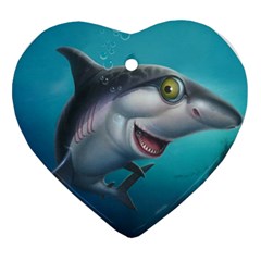 Sharky Heart Ornament (2 Sides)