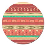 Hand Drawn Ethnic Shapes Pattern Magnet 5  (Round) Front