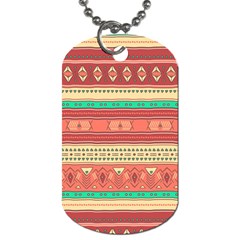 Hand Drawn Ethnic Shapes Pattern Dog Tag (two Sides) by TastefulDesigns