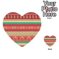 Hand Drawn Ethnic Shapes Pattern Multi-purpose Cards (heart)  by TastefulDesigns