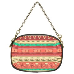 Hand Drawn Ethnic Shapes Pattern Chain Purses (two Sides)  by TastefulDesigns