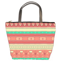 Hand Drawn Ethnic Shapes Pattern Bucket Bags by TastefulDesigns