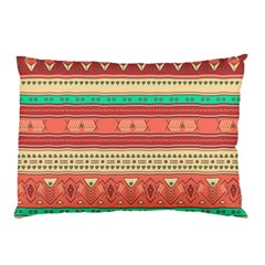 Hand Drawn Ethnic Shapes Pattern Pillow Case