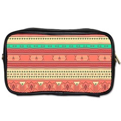 Hand Drawn Ethnic Shapes Pattern Toiletries Bags by TastefulDesigns