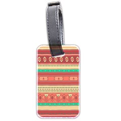 Hand Drawn Ethnic Shapes Pattern Luggage Tags (two Sides) by TastefulDesigns