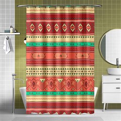 Hand Drawn Ethnic Shapes Pattern Shower Curtain 48  X 72  (small)  by TastefulDesigns