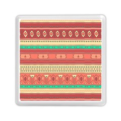 Hand Drawn Ethnic Shapes Pattern Memory Card Reader (square) 