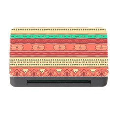 Hand Drawn Ethnic Shapes Pattern Memory Card Reader With Cf