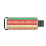 Hand Drawn Ethnic Shapes Pattern Portable USB Flash (Two Sides) Front