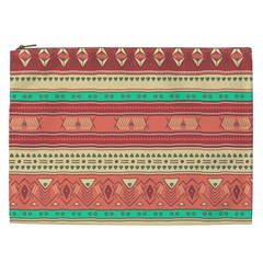 Hand Drawn Ethnic Shapes Pattern Cosmetic Bag (xxl) 