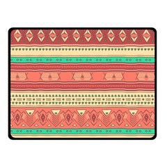 Hand Drawn Ethnic Shapes Pattern Double Sided Fleece Blanket (small) 