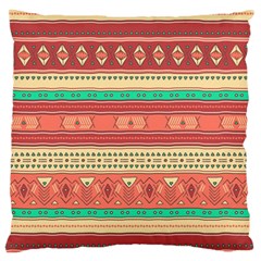 Hand Drawn Ethnic Shapes Pattern Large Flano Cushion Case (one Side)