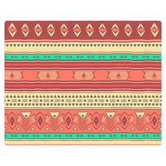 Hand Drawn Ethnic Shapes Pattern Double Sided Flano Blanket (medium) 