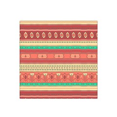 Hand Drawn Ethnic Shapes Pattern Satin Bandana Scarf