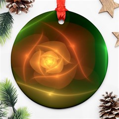 Orange Rose Ornament (round) 